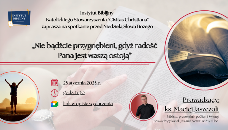 Spotkanie online przed Niedzielą Słowa Bożego (25.01.25 r.)
