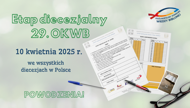 Etap diecezjalny konkursu biblijnego – 10 kwietnia