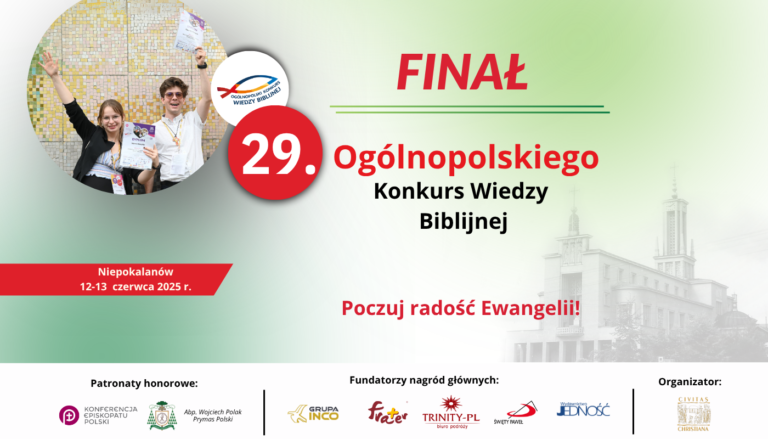 Finał 29. Ogólnopolskiego Konkursu Wiedzy Biblijnej już 12-13 czerwca